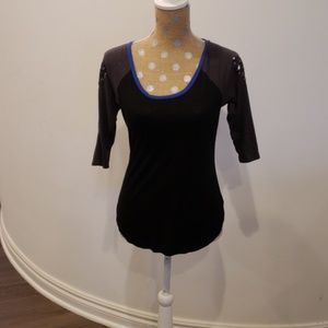 Express t shirt sequin hearts on sleeves